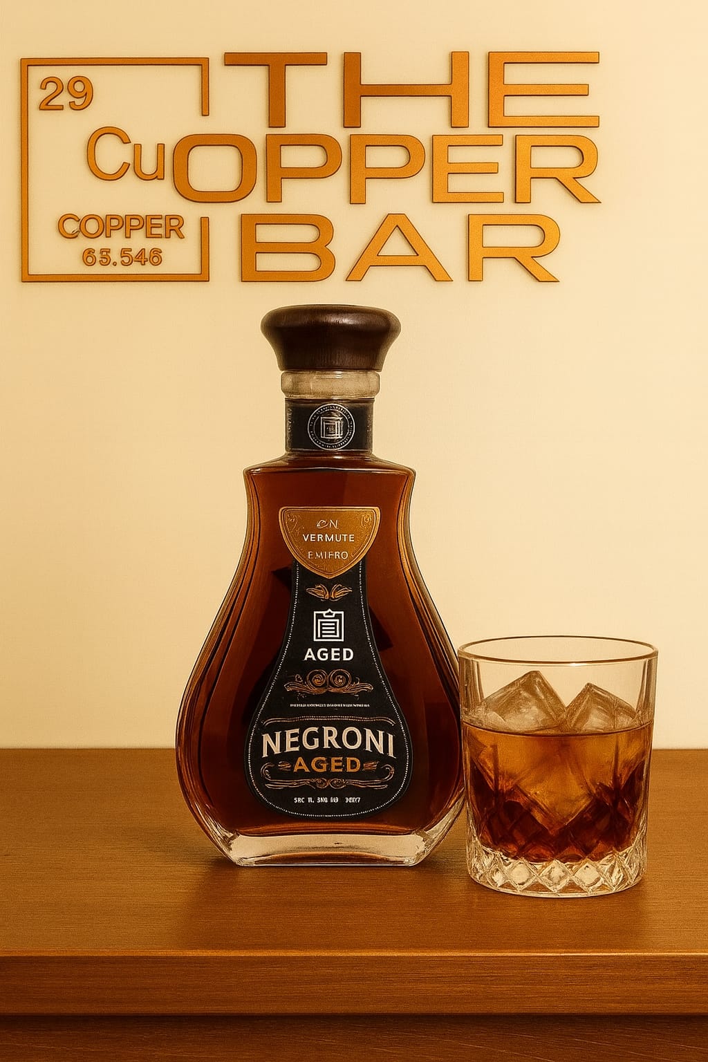 Negroni or Mahattan Aptk 750ml AGED  garrafa Luxo com caixa presente e sacola veludo
