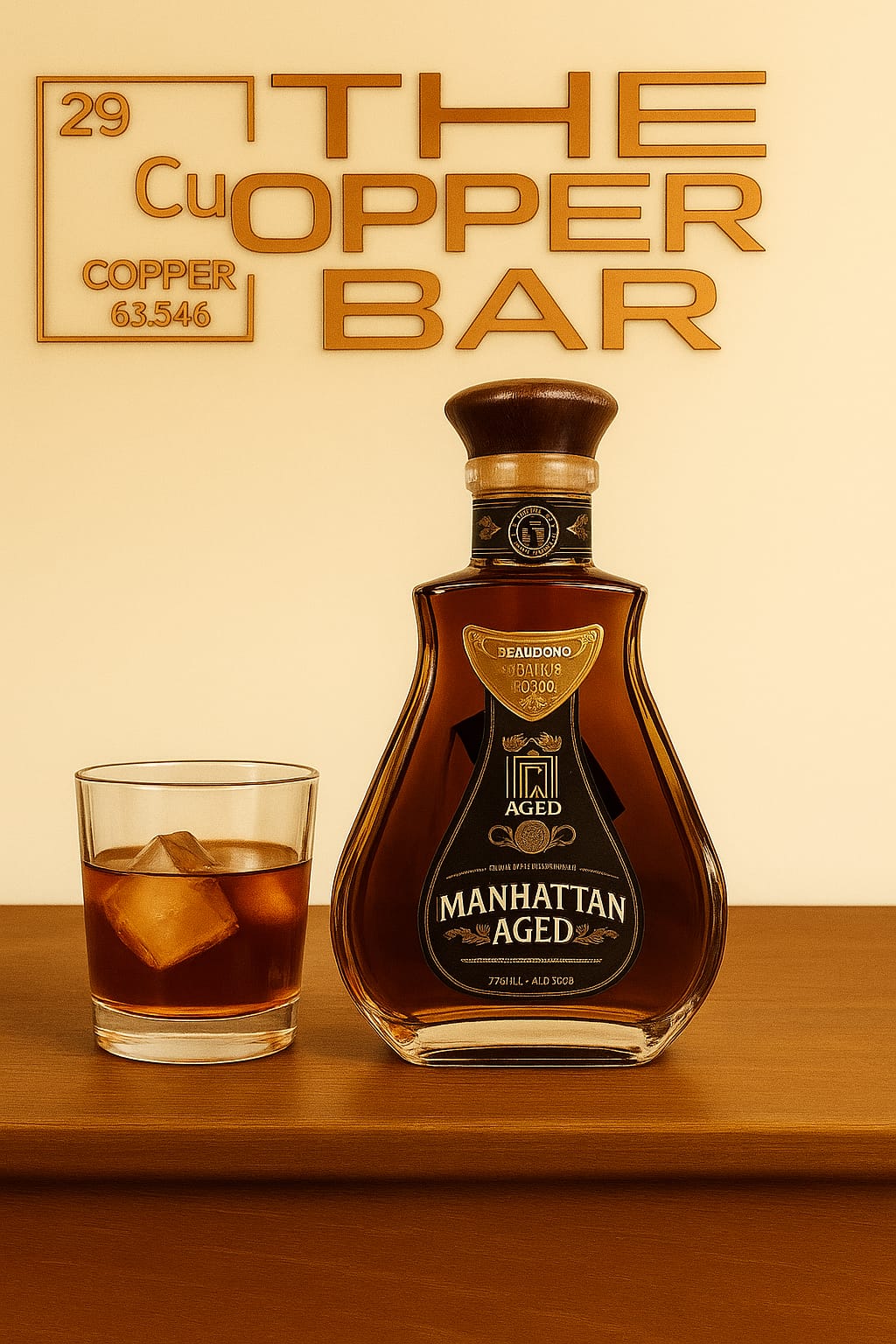 Negroni or Mahattan Aptk 750ml AGED  garrafa Luxo com caixa presente e sacola veludo